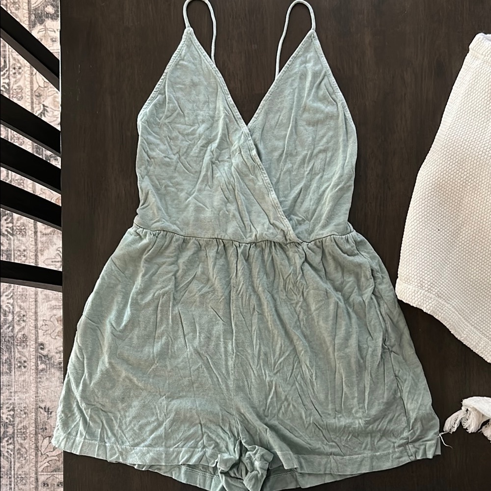 Women's Sage Green Romper